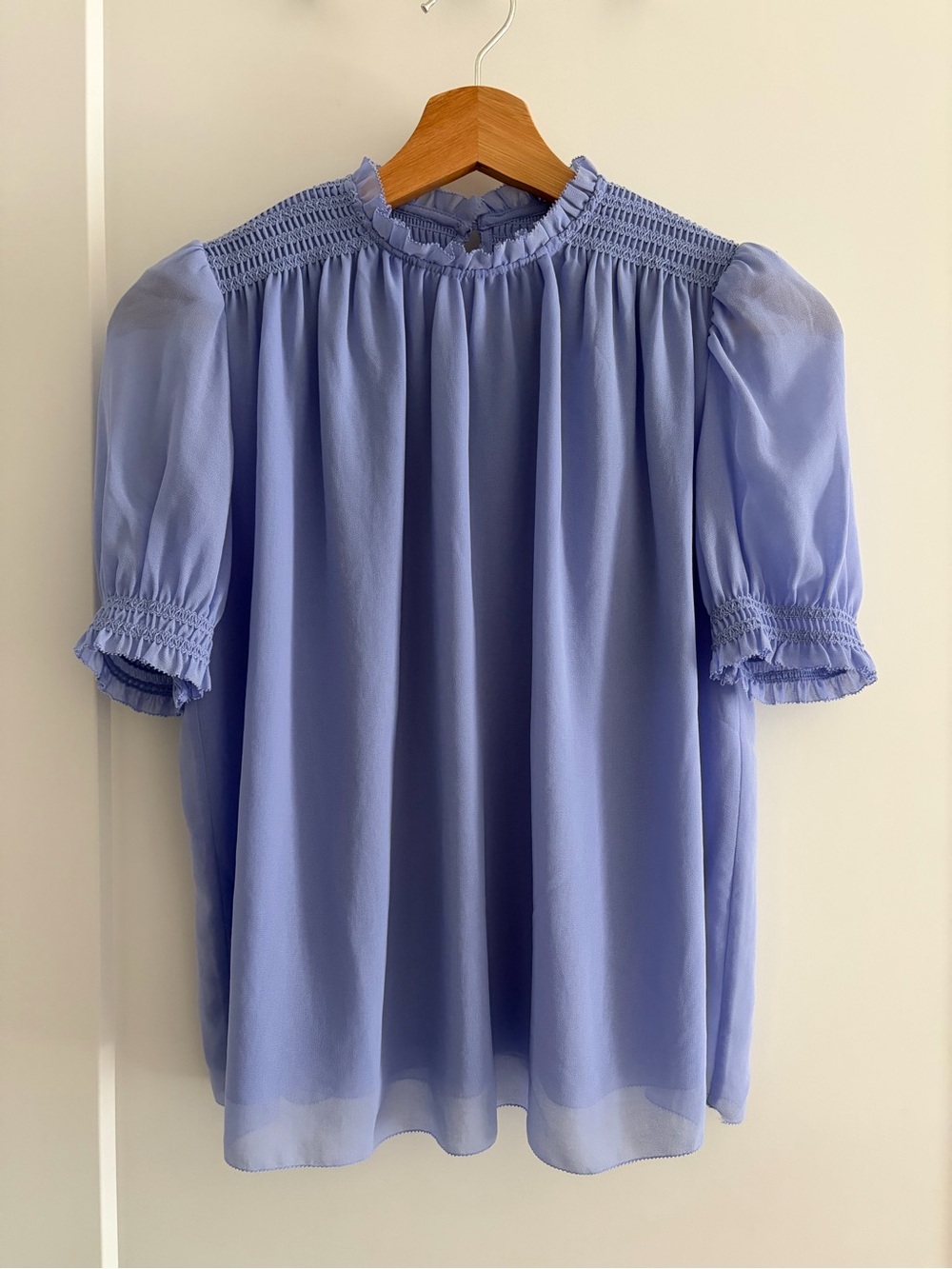 Aritzia Wilfred Smocked Neck Blouse